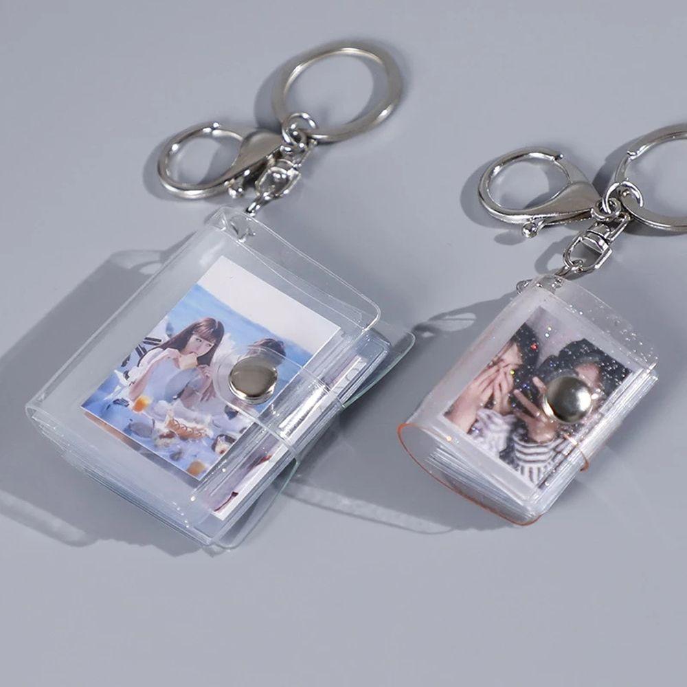 Photo Holder Pictures Storage Card Holder Card Bag Card Book Keyring Photo Album Keychain 1 2 Inch