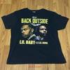 Lil Baby Durk The Back Outside Tour Dbl Print Black Rap T Shirt Size XL Vintage Washed Top For Everyday Wear Comfortable