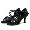 Upgrade  Hot Selling Heel 7/5cm Silk Satin Latin Ballroom BD Dance Latin Shoes Women Dance Shoes