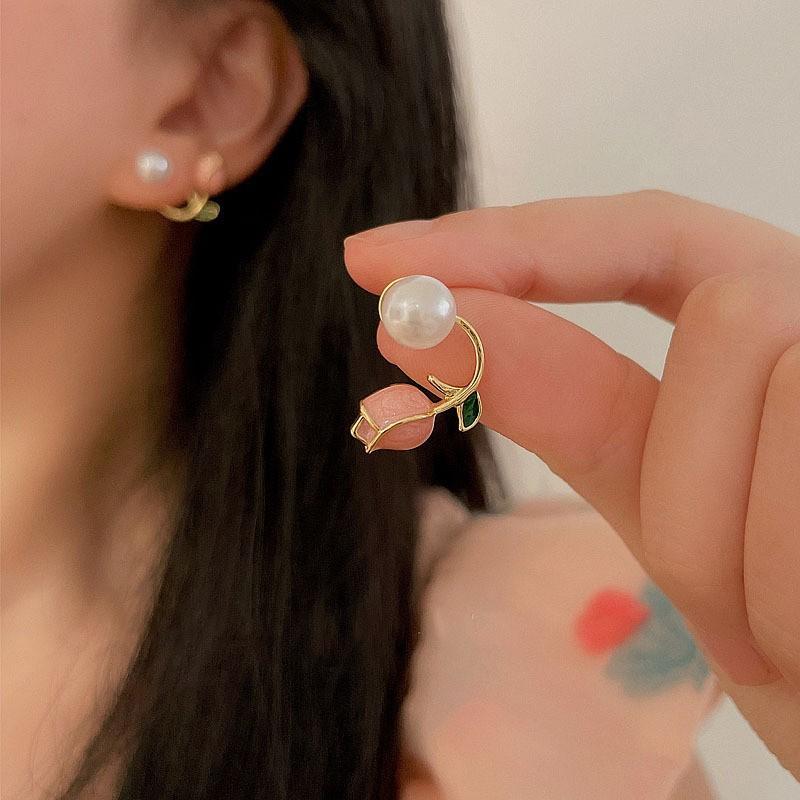 Earrings Fresh Temperament Mermaid Love Alloy Stud Earrings Niche Design High Sense Light Luxury Earrings Tide