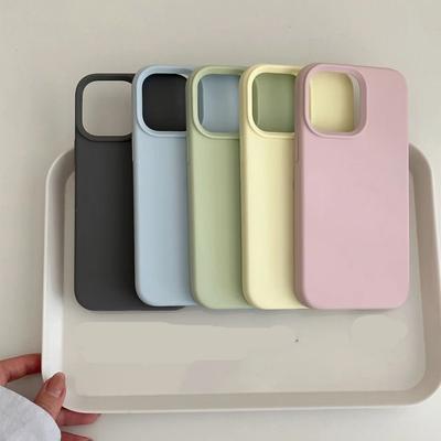 Coque arrière antichoc en silicone liquide pour iPhone 15 Pro Max, 11, 12, 13 Pro Max, 14, 15 Pro