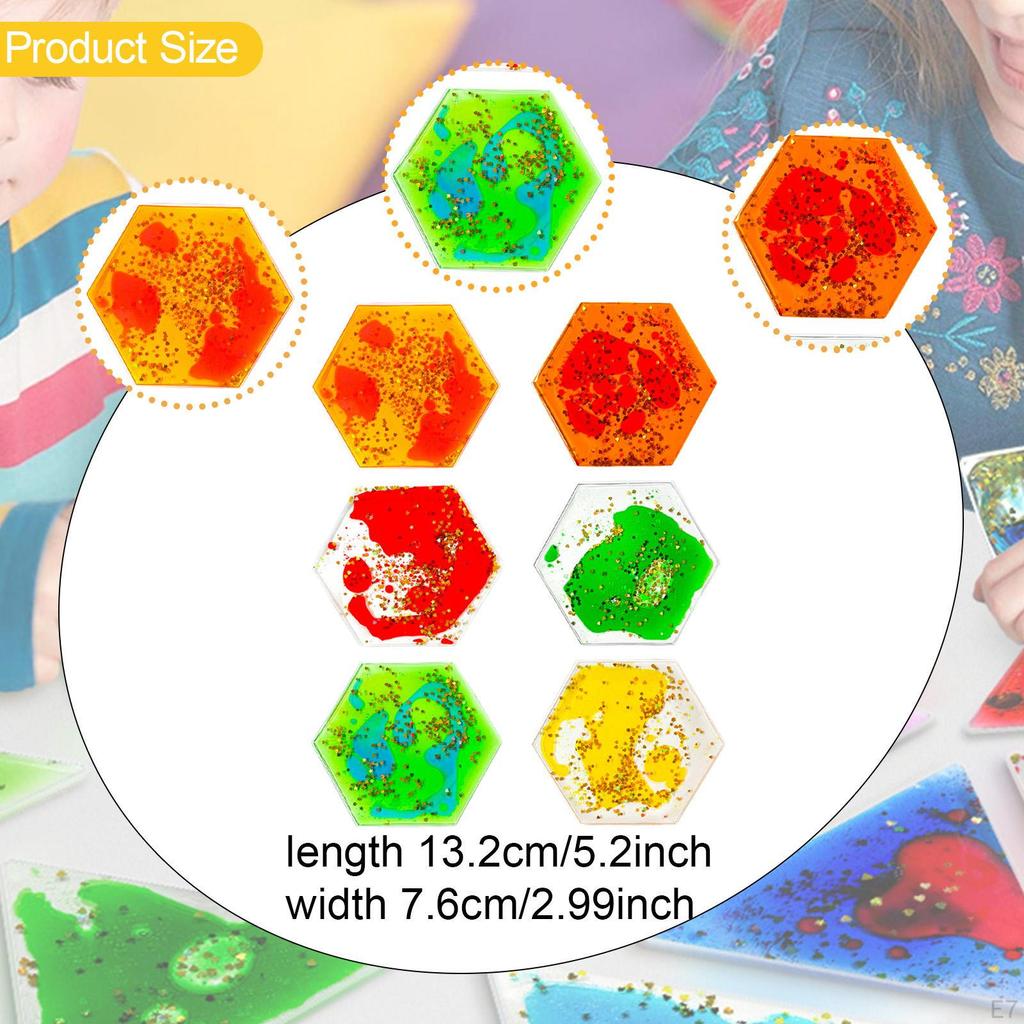 6 Count of Fidget Liquid Motion Toys, Ideal for Holiday Gifts And Prizes