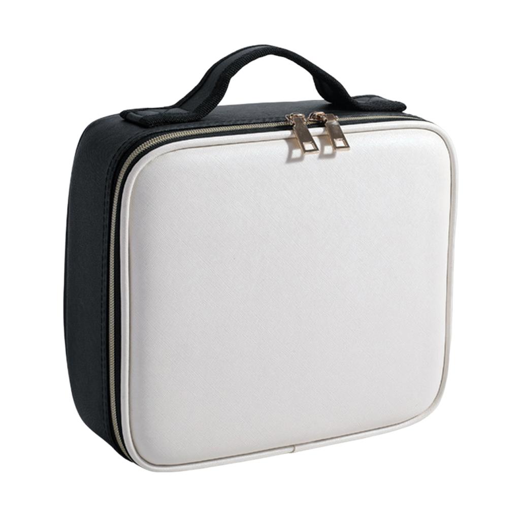 Nylon Artist Storage Bag with Adjustable Dividers Cosmetic Bag for Women Jewelry Digital Accessories