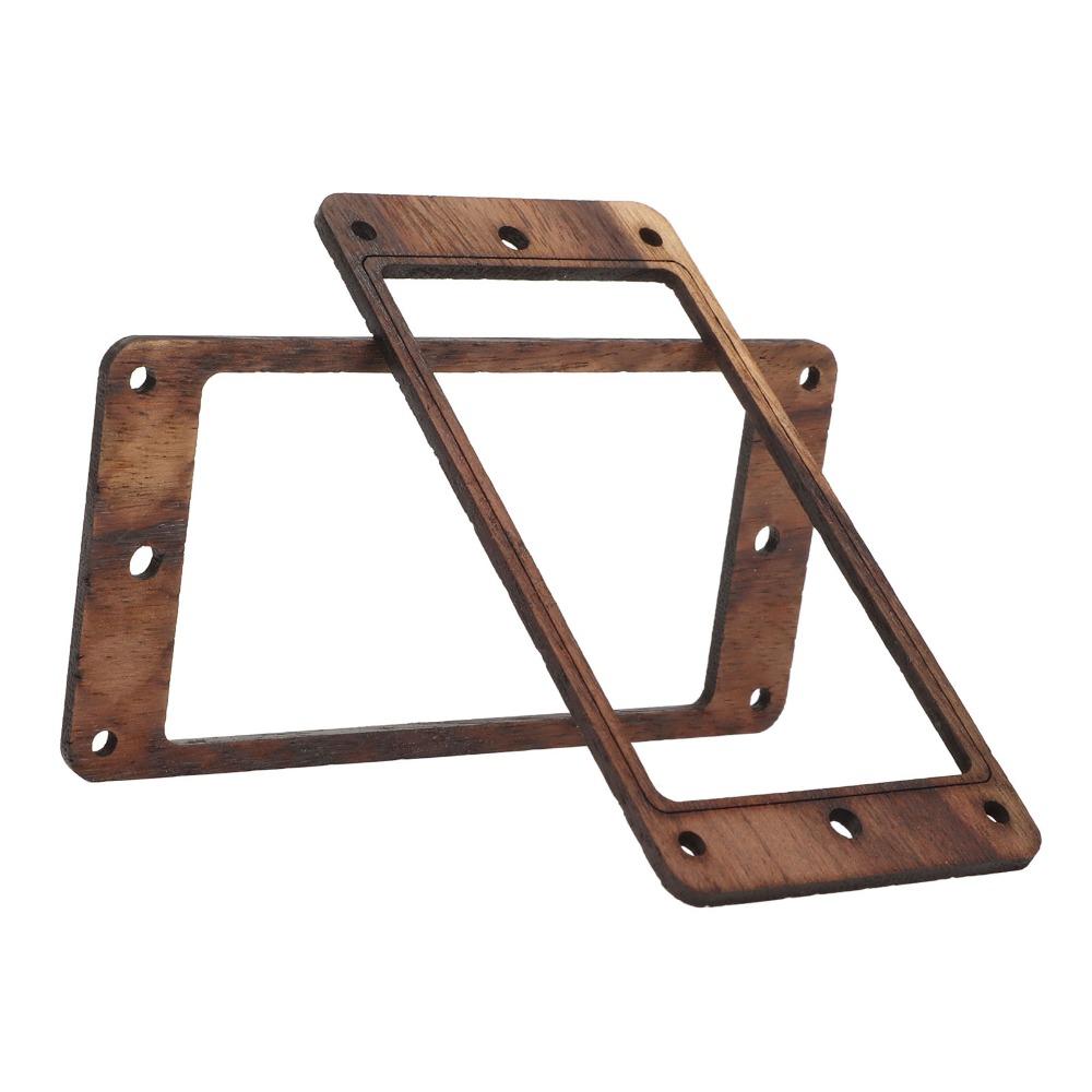 2PCS Wood Color Humbucker Pickup Frame Wood Double Coil Mounting Ring  For Guitarists And Luthiers