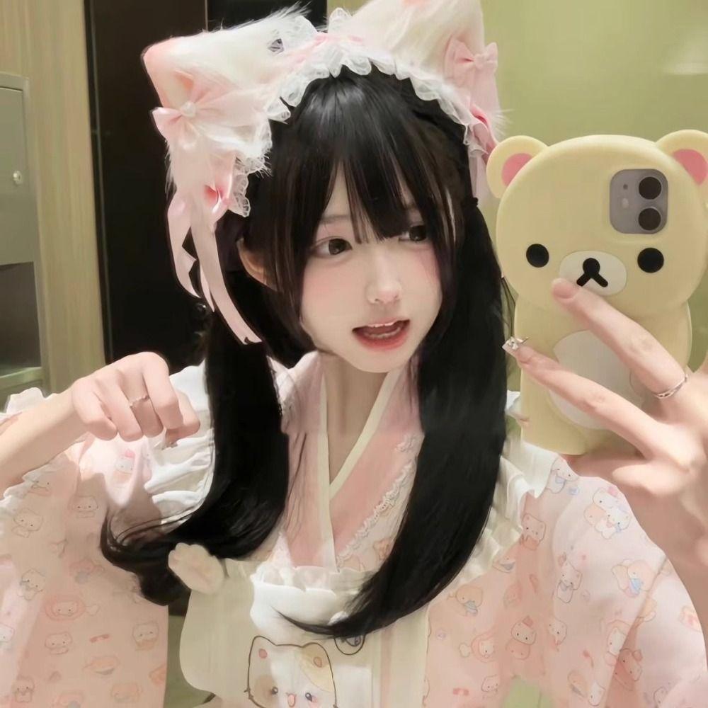 Lolita Cat Ears Headband Lace Headdress New Headwear  Hair Accessories