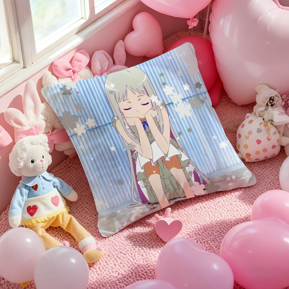 Romantic Anime A-AnohanaS Cushion Cover Pattern Printed Pillowcase for Living Room Sofa Cushion Cover & Bedroom Decor