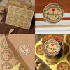 10pcs Kraft Paper Love Baking Seal Paste Packaging Labels Decorative StickersMinimalist and Beautiful Suitable for All Occasions