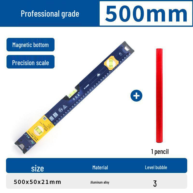 High Precision Mini Spirit Level with Strong Magnet and Aluminum Alloy Straight Edge