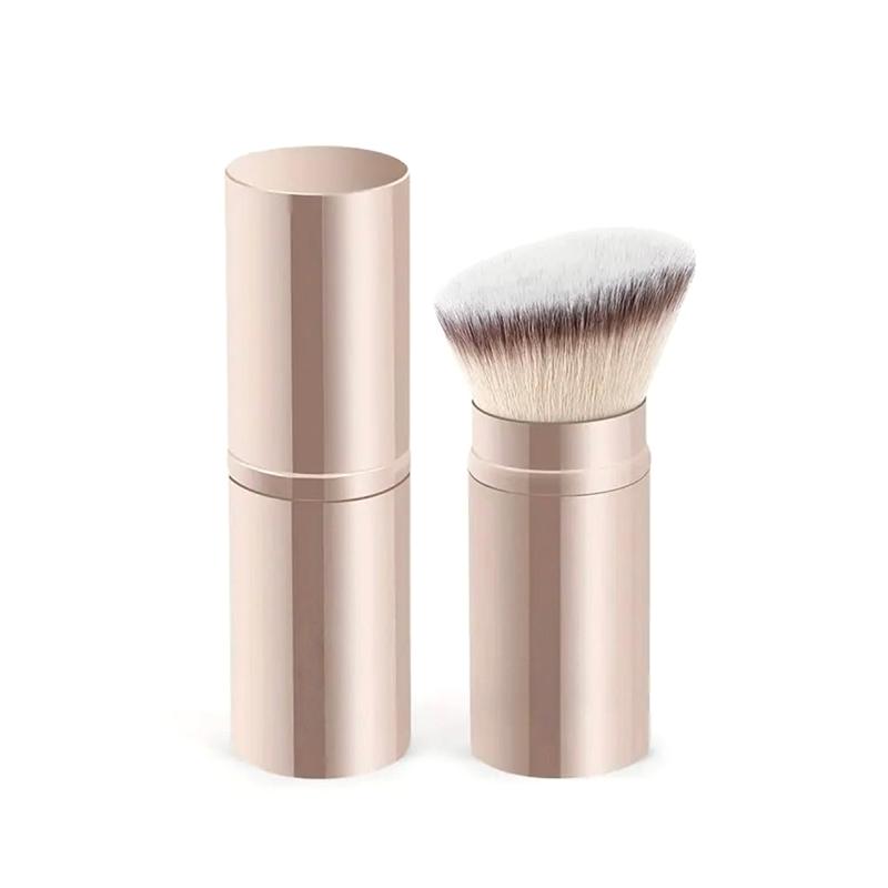 1/2PCS Retractable Foundation Makeup Brush Flat/Angle Brush For Powder Blush Black Brown Gold Concealer Portable Makeup Tools