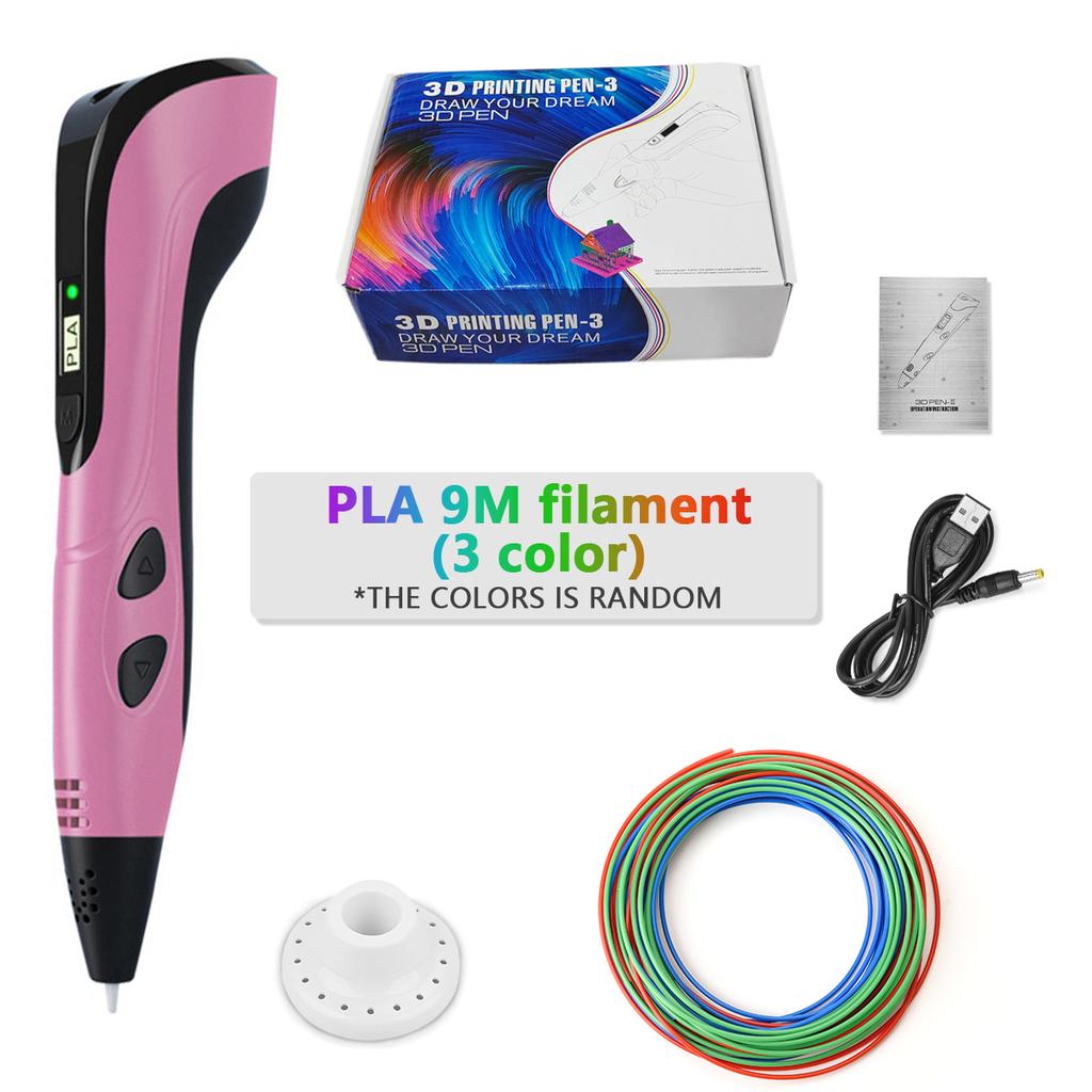 3D Printing Pen diy 3d Pen for Kids Children Birthday Christmas Creative Gift 3d Drawing Pen with LCD Screen Funny Toy
