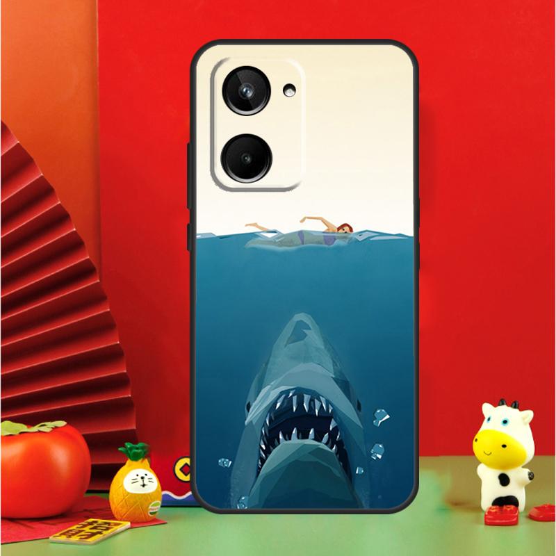 Cartoon Shark For Realme GT6 GT7 15 Pro 10 11 12 13 14 Pro Plus C65 C67 C63 C61 C55 C51 C53 C35 C75 Case