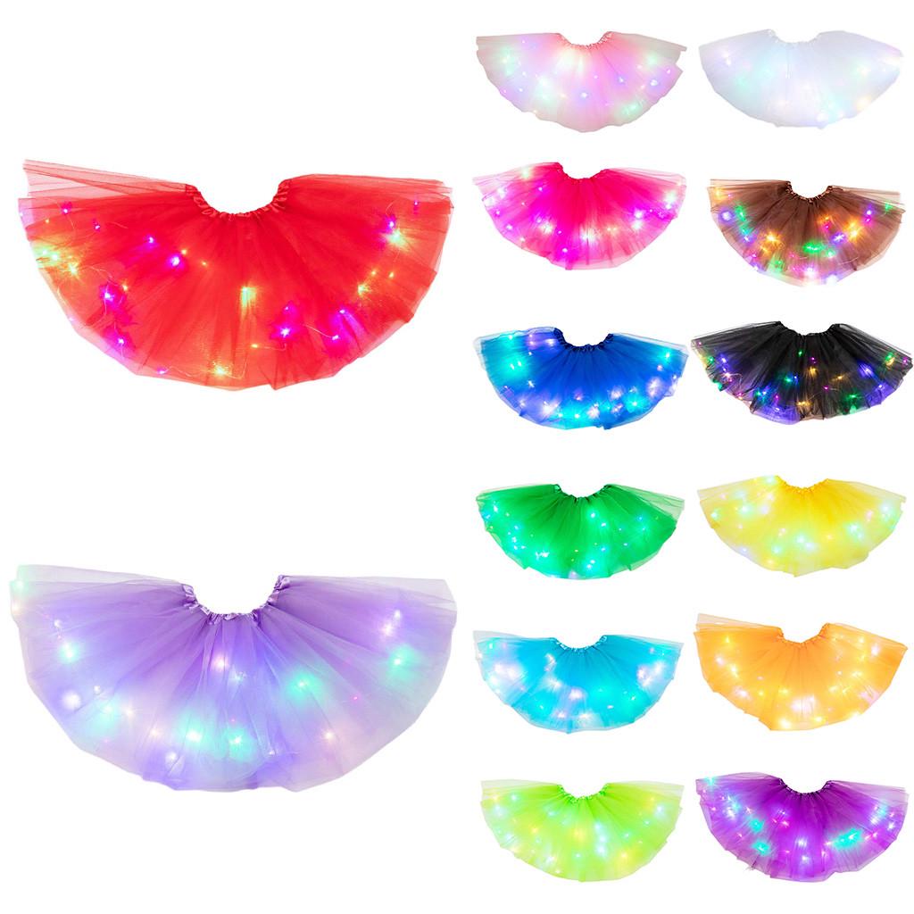 Buy Kids Girls Baby Tutu Skirt Fancy Costume LED Light Up Pettiskirt ...