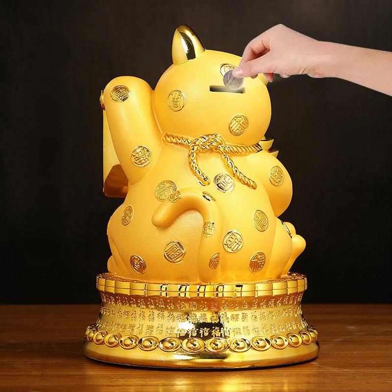 Wealth Attrace Zhaocai Cat Decoration Money Storage Pot Living Room Shop Front Desk Cashier Relocation Ornaments Gift