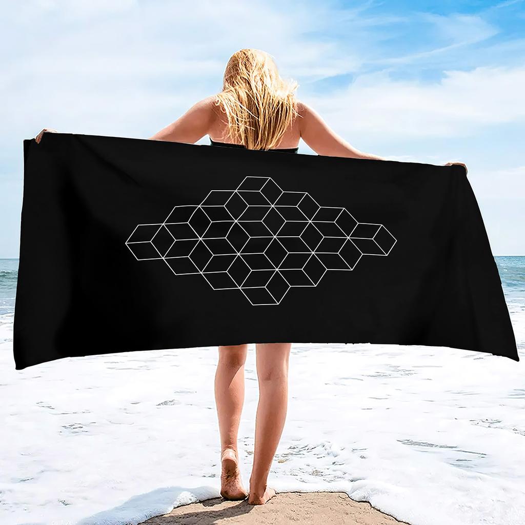 Beautiful Art Pattern Series Seaside Vacation Beach Towel Swimming Bath Towel Sports Towel