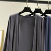 Thin Modal Coat Women's Summer Loose Clothes Versatile Casual Top Long Sleeve Knitted Air Conditioning Cardigan Sunscreen Clothes