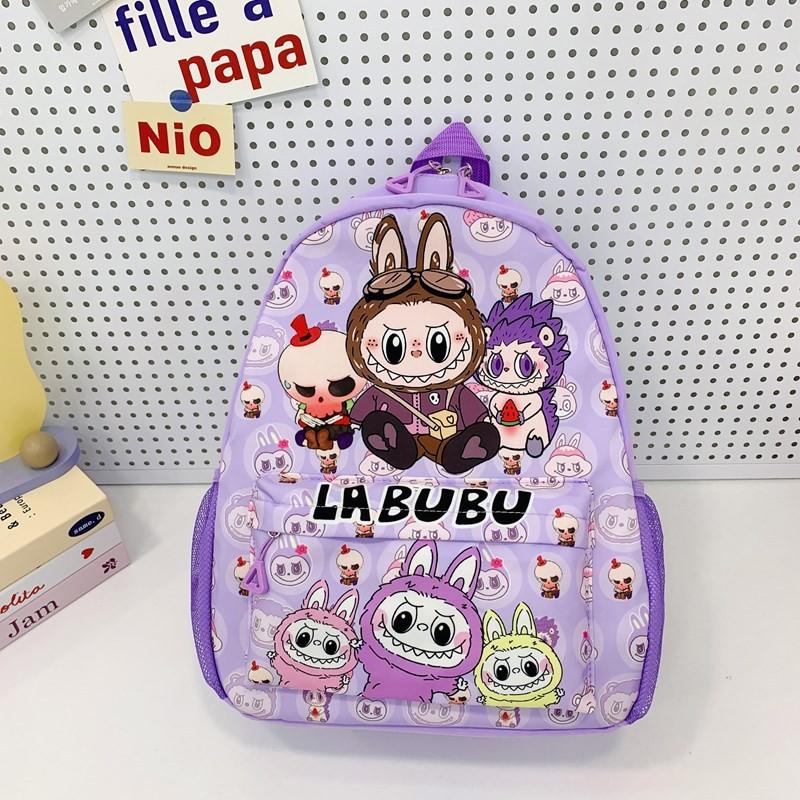 Adorable Bubble Mart Labubu Children Backpack Lightweight Nylon For School And Outdoor Fun