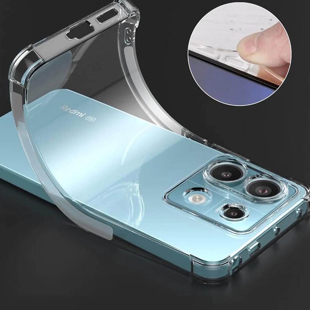 Transparent Phone Case For Redmi Note 7 8 9 9s 10 Note 11 Pro 12 13 14 Note 14 Pro Plus Shockproof Clear TPU Soft Bumper Cover