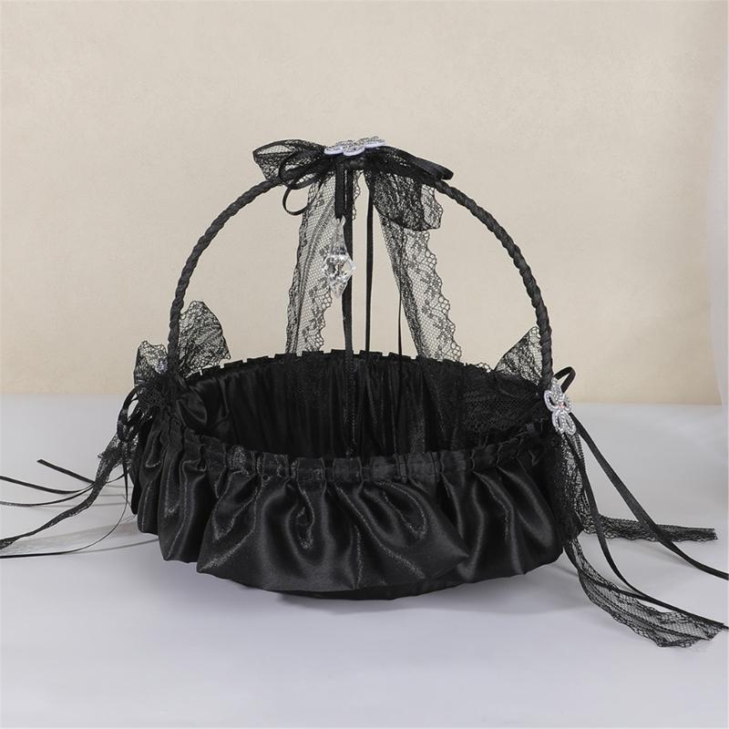 Elegant French Wedding RingsHolder Basket For Party Of Washable Cloth