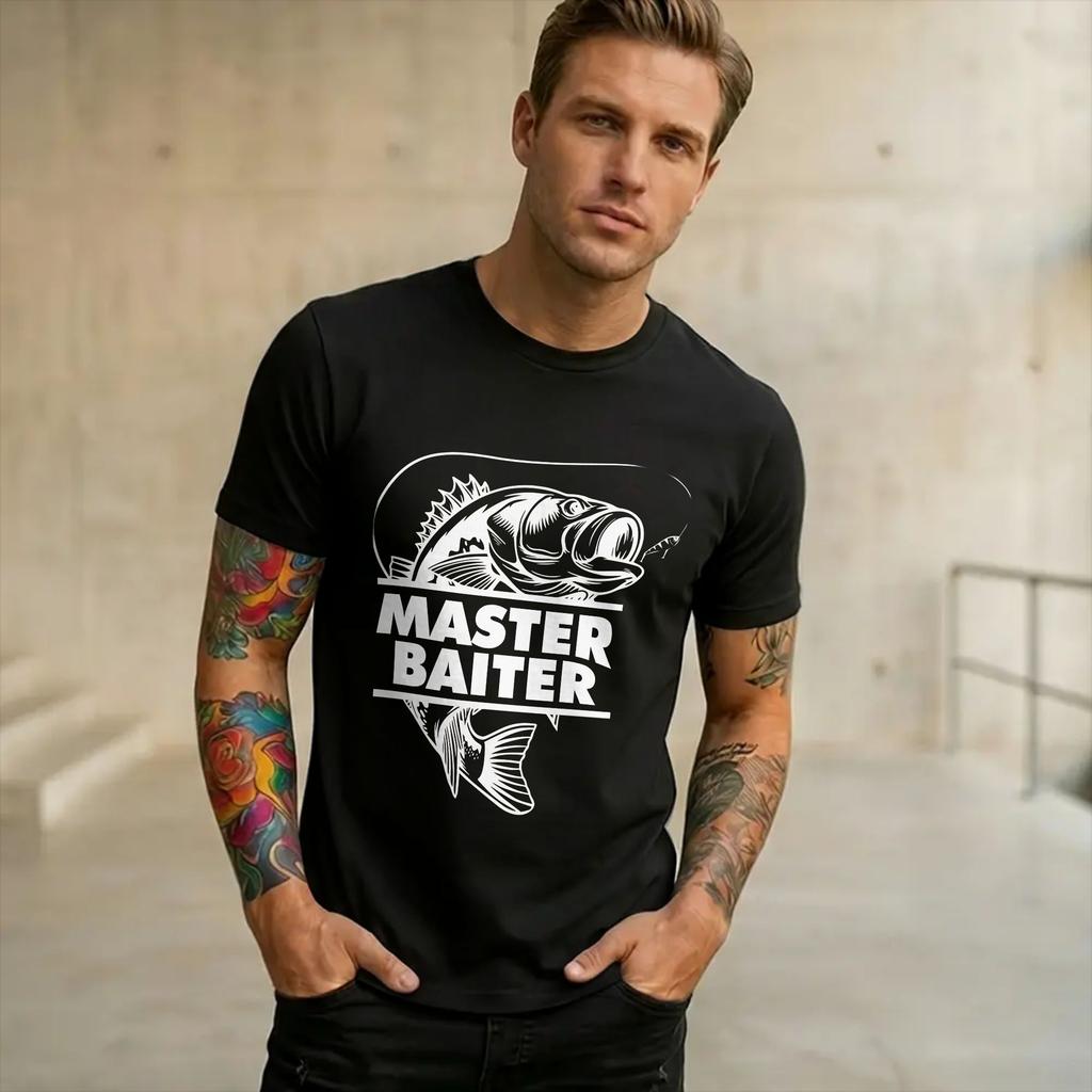 Unisex Unisex Graphic Printed Master Baiter Funny Fishing Tee T Shirt Cotton Tshirts Clothing