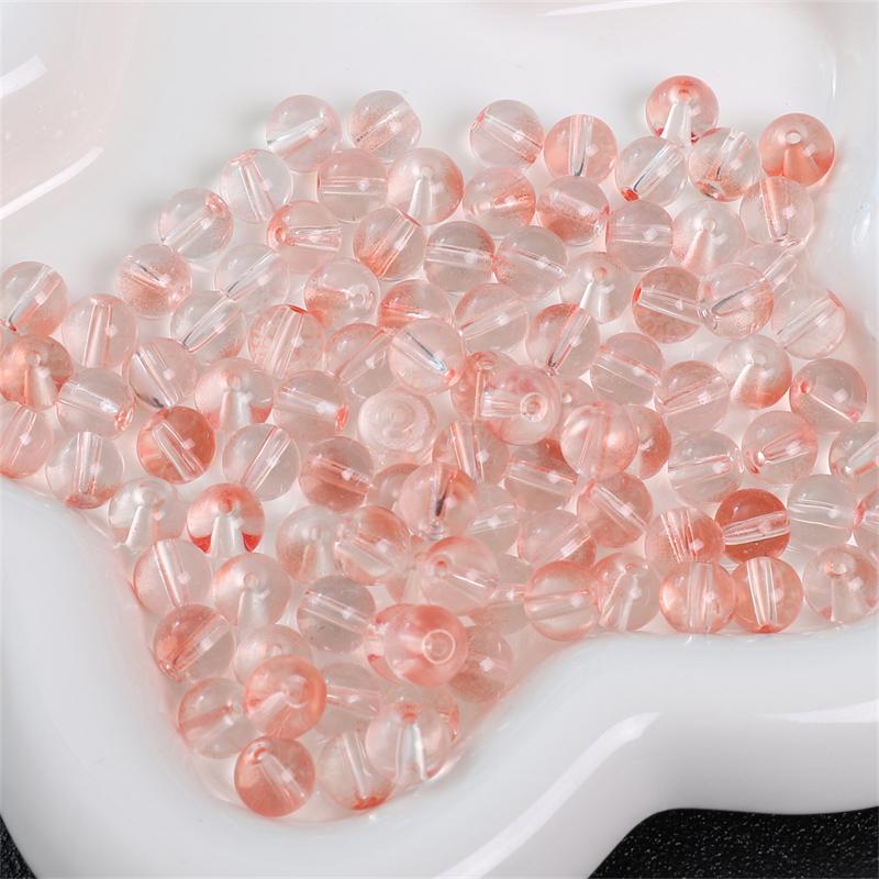 8mm 50pcs/bag Jelly Glass Bubble Beads DIY Necklace Bracelet Earrings Ring Jewelry Accessories