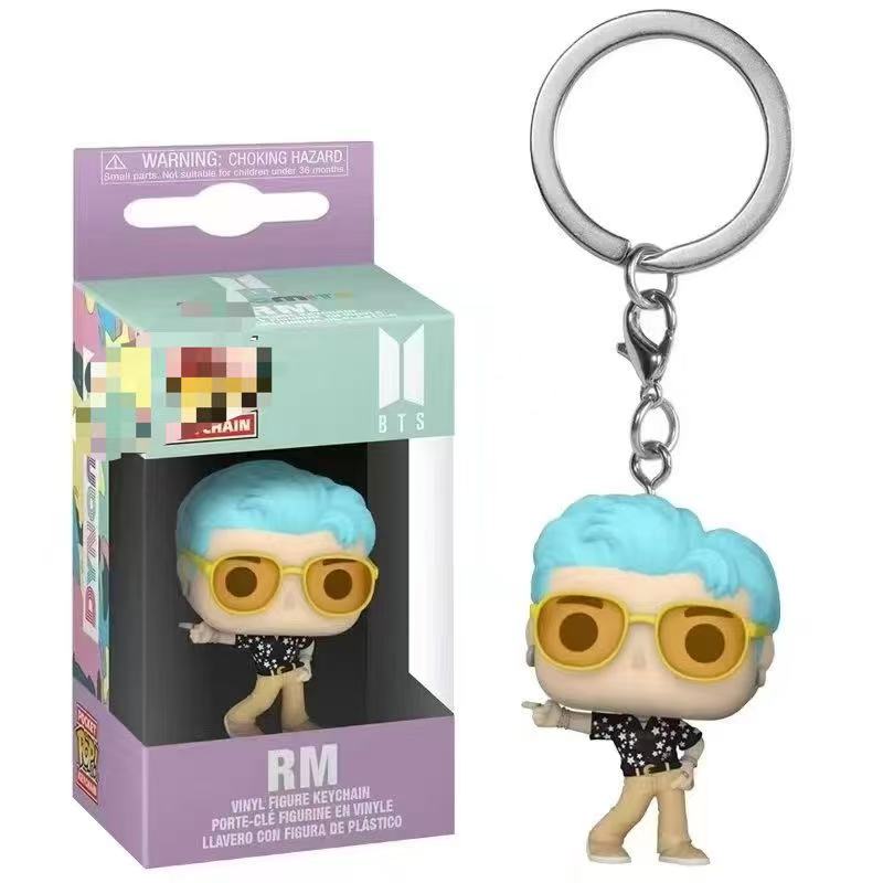 BTS Cute Keychain Backpack Doll Bag Couple Pendant Keychain Pendant Gift