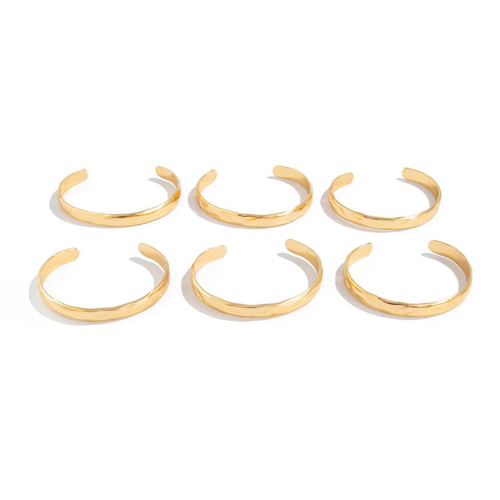 Fashion Texture Metal Glossy Plain Ring Bracelet Bracelet Design Sense Section Spring Bracelet