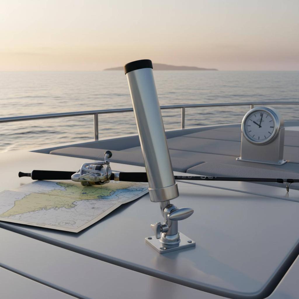 Adjustable Rod Holder Deck Mounted Boat Rod Holder Marine Gear Easy Installation Rust Resistant For Anglers