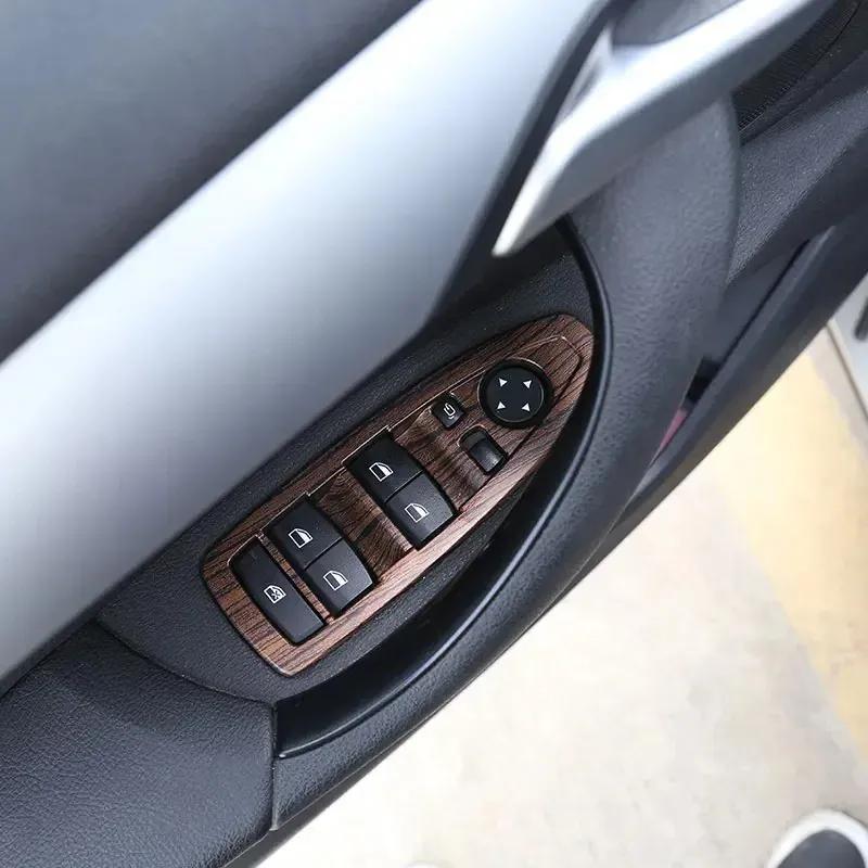Car Styling ABS Chrome Car Window Lift Switch Frame Trim Cover Sticker Interior Car Accessories For BMW X1 F48 X2 F47 2016-