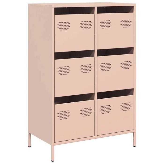 VidaXL Highboard Pink 68x39x101,5 Cm Steel 851221