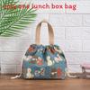 Japanese Lunch Box Bag Handheld Canvas Lunch Tote For Office And Picnics