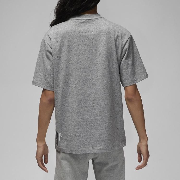 Men's Nike Alphabet Printing Logo Round Neck Short Sleeve Gray T-Shirt DM3103-010