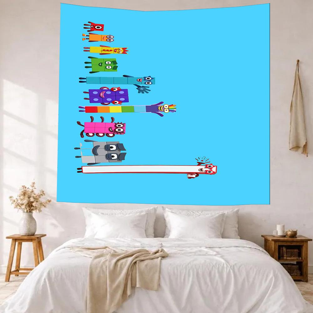 Numberblocks Wall Decor Tapestry Art For Pet Memorial Birthdaywedding Party Backdrop Family Gift