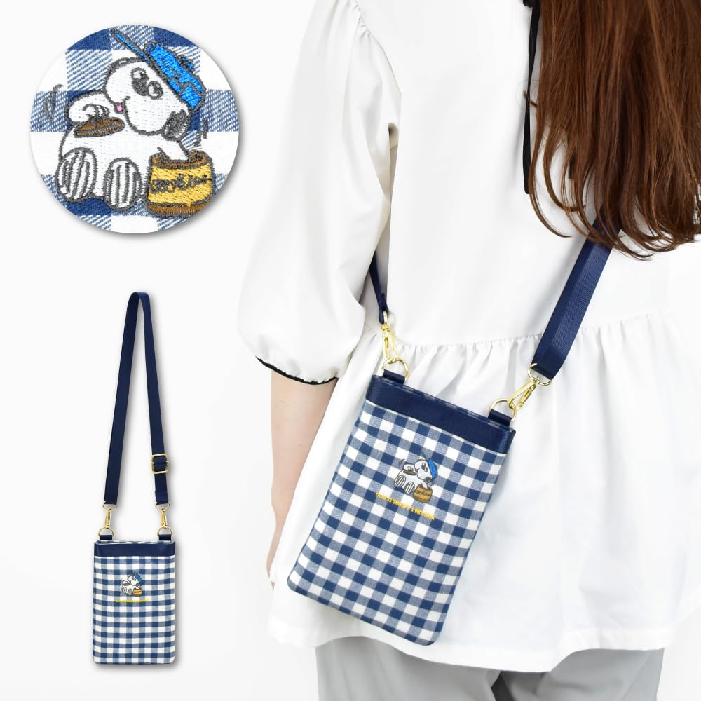 Marimo Craft Flat Shoulder Bag, NV Check, Olaf SN SPMS-161