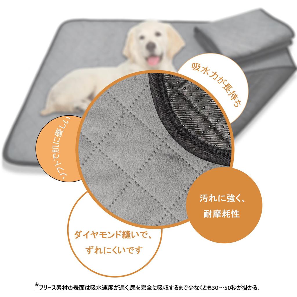 Sunframe Washable Pet Pet Mat for Strong Thick Toilet Pee Nursing Leak 2 Gray Sheet, Waterproof, Dogs, Absorption, Underlay, Sheet, Mat, Care,