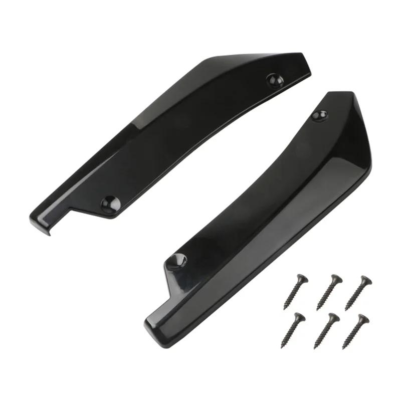 For Universal Car Rear Bumper Lip Diffuser ABS Carbon Fiber Black Styling Protective Exterior Body Kit Upgrade Trim Accessories