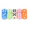 30PCS Colored Dice Set Plastic 6 Sided Standard Game Dice for Kids Classroom Math Learning White Blue Orange Pink Green