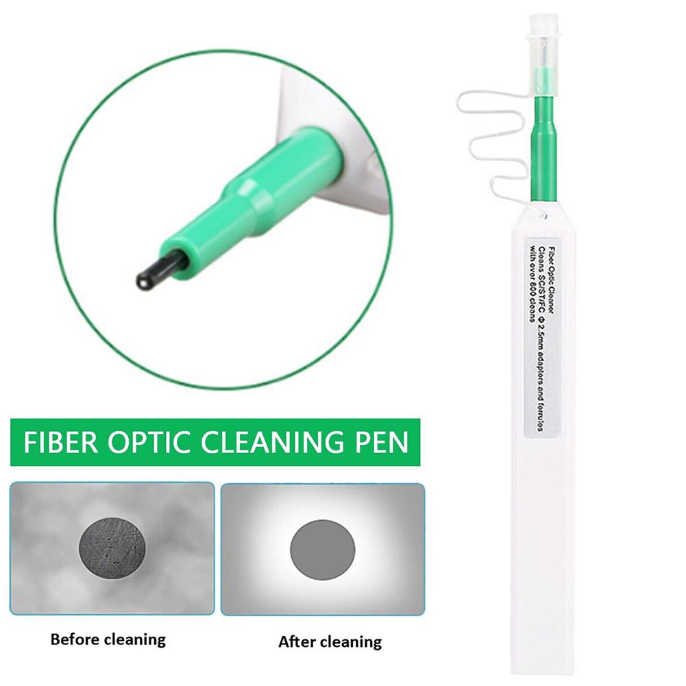 Measurement Fiber Cleaner Antistatic Resin Cleaning Pen Fiber Optic For SC ST FC E2000 One-Click FC ST Connectors