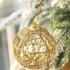 3/6pcs Delicate Christmas Iron Wire Ball Gold Christmas Tree Decoration Pendant Hollow Ball  Office