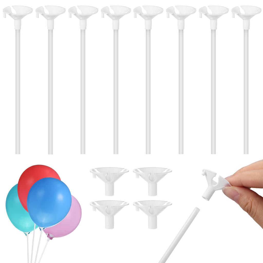 50Pcs Balloon Holder Sticks with Cups Plastic Balloon Stick Holders for Birthday Wedding Party Christmas Valentine's Day