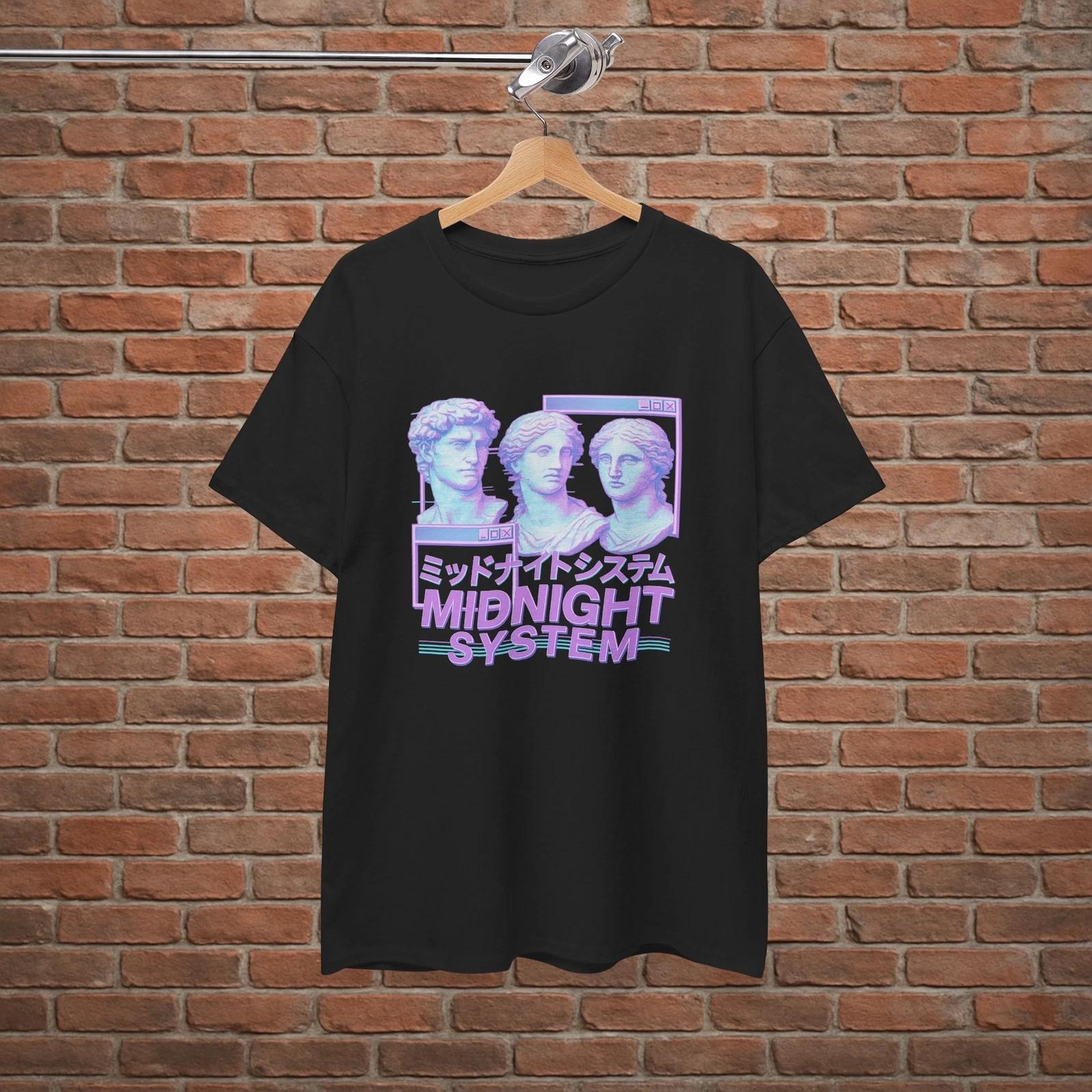 

Midnight System Retro Statue Graphic T-Shirt – Vintage Art Aesthetic S to XL S