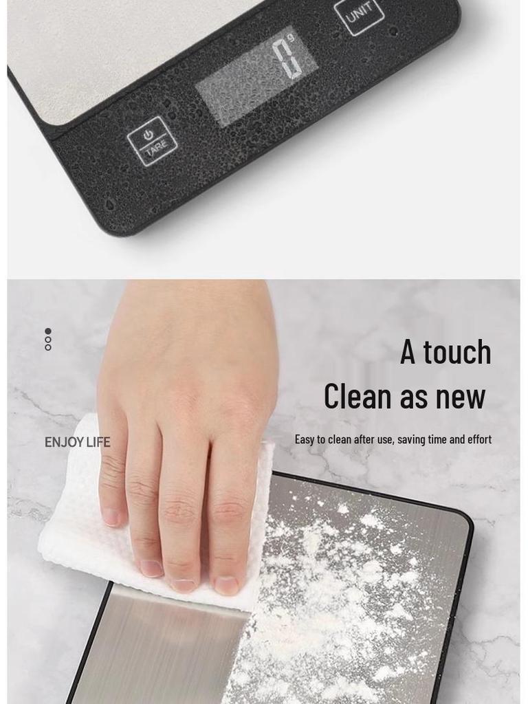 2024 Küchen-Elektronikwaage – 10kg/1g Präzision zum Backen und für Lebensmittel