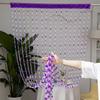 100 X 200cm Door Curtain 18 Strands Crystal Clear Heart Shaped Beads Divider Curtain for Living Room Bedroom