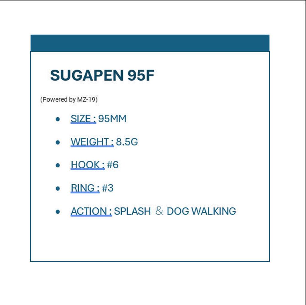 Bassday Sugar Pen 95F Floating Lure 8.5 grams P-370 (1333)