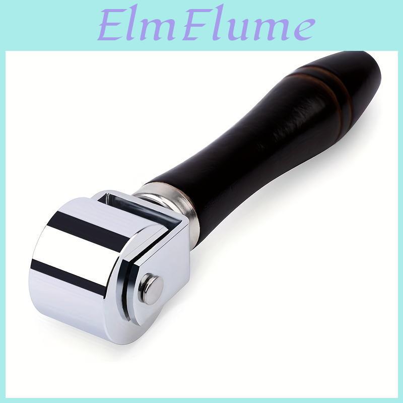 Leather Tools Making 1pc Diy Leather Crimping Roller Double Bearing Wooden Handle Manual Edge Roller For Beginners Professionals