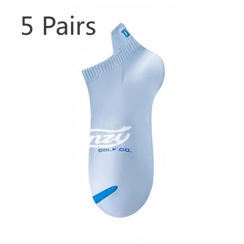 

5 пар мужских носков Ear Tide Short Boat Socks из чистого хлопка на весну и осень 5 Pairs серый/синий