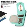 For iPhone 11 Pro Max Rhombic Texture RFID Phone Case with Lanyard & Mirror