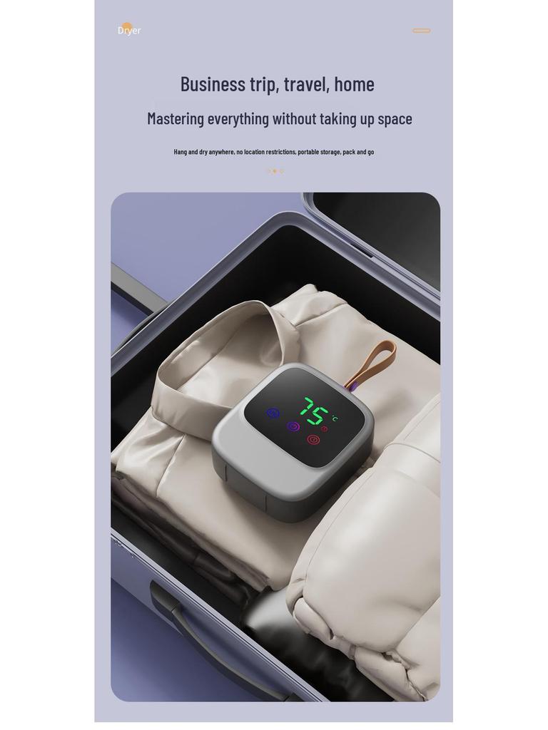 Portable Multi-Functional Smart Clothes Dryer - Quick Dry, Constant Temperature, Foldable for Dorm & Travel