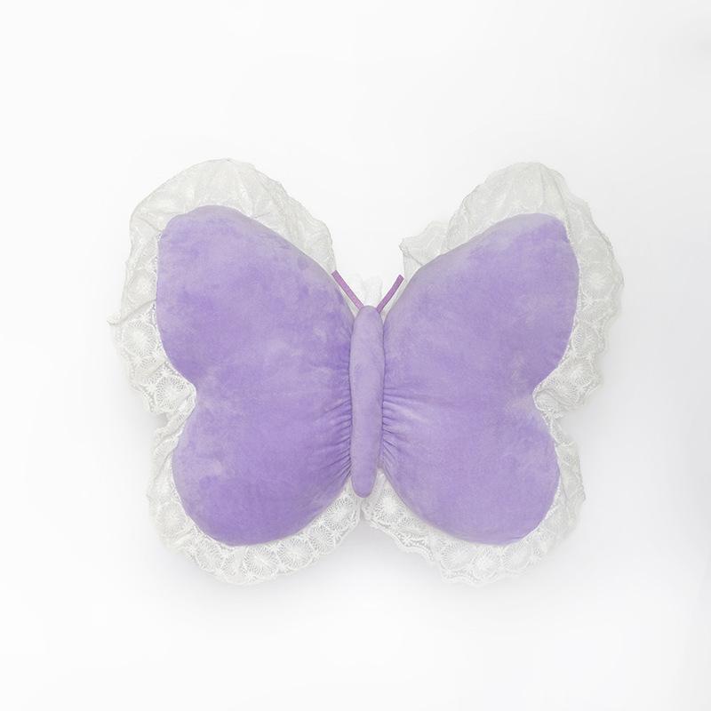 Cartoon Princess Wind Lace Bow Pillow Plush Toy Butterfly Doll Home Sofa Pillow Muppet Doll