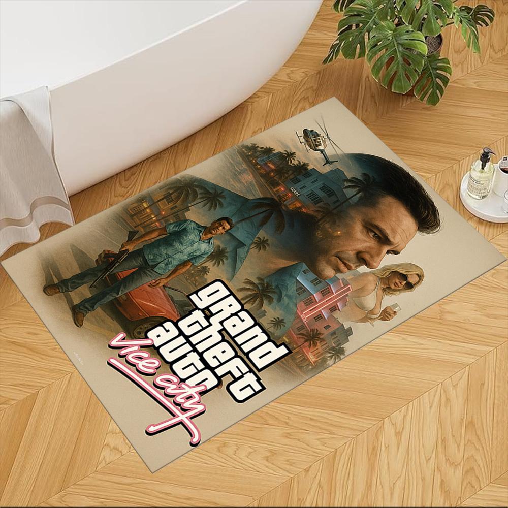 Gta Area Rug Suitable for Foyer Game Room Dormitory Decorate Room Anti-slip Rug Decorate Offices Wedding Party Gift