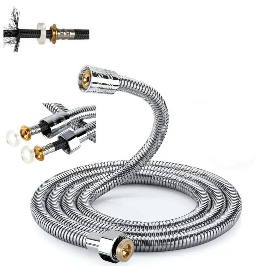 1 buc 2M Tub Prelungitor Furtun Inox Baie Duș Tub Prelungitor Conductă Apă Tub Aspirator Accesorii Baie